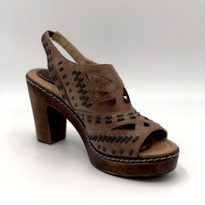 Brown Fossil Leather Heels